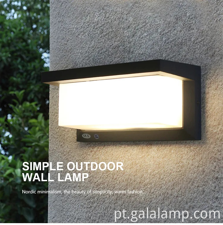 Luz de parede externa à prova d'água 24W para jardins elegantes